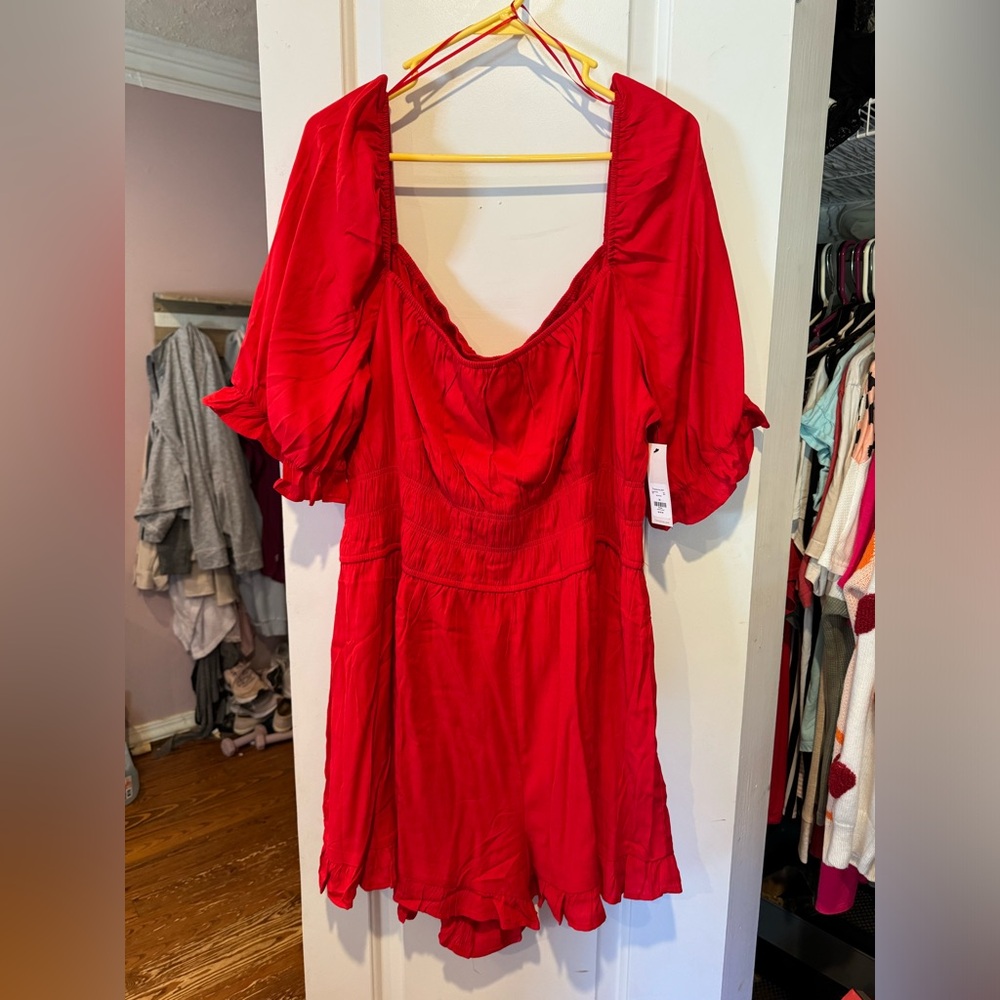 Francesca’s Red Romper. Size 3x